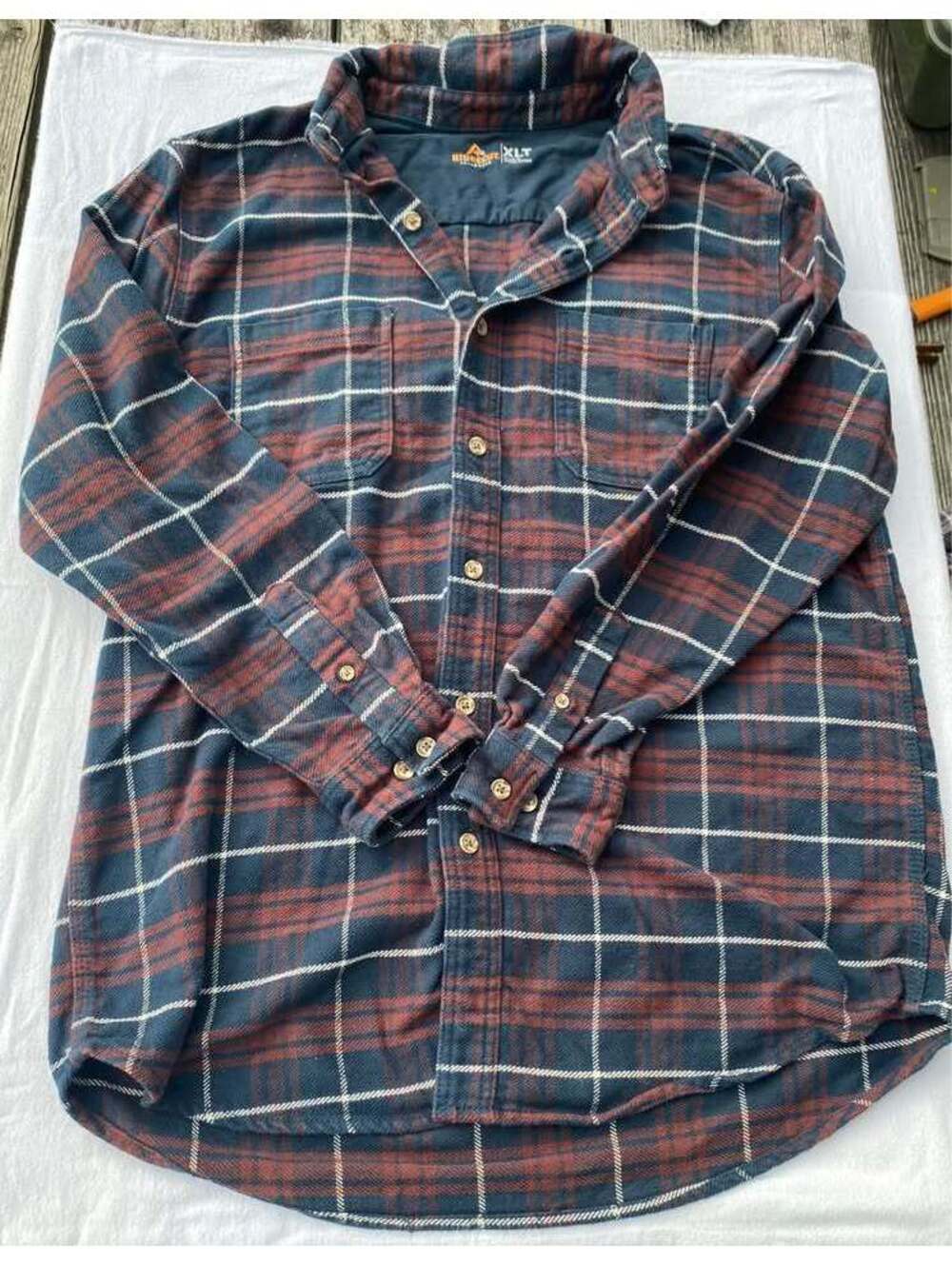Ridgecut Toughwear Plaid Flannel Shirt Size XLT